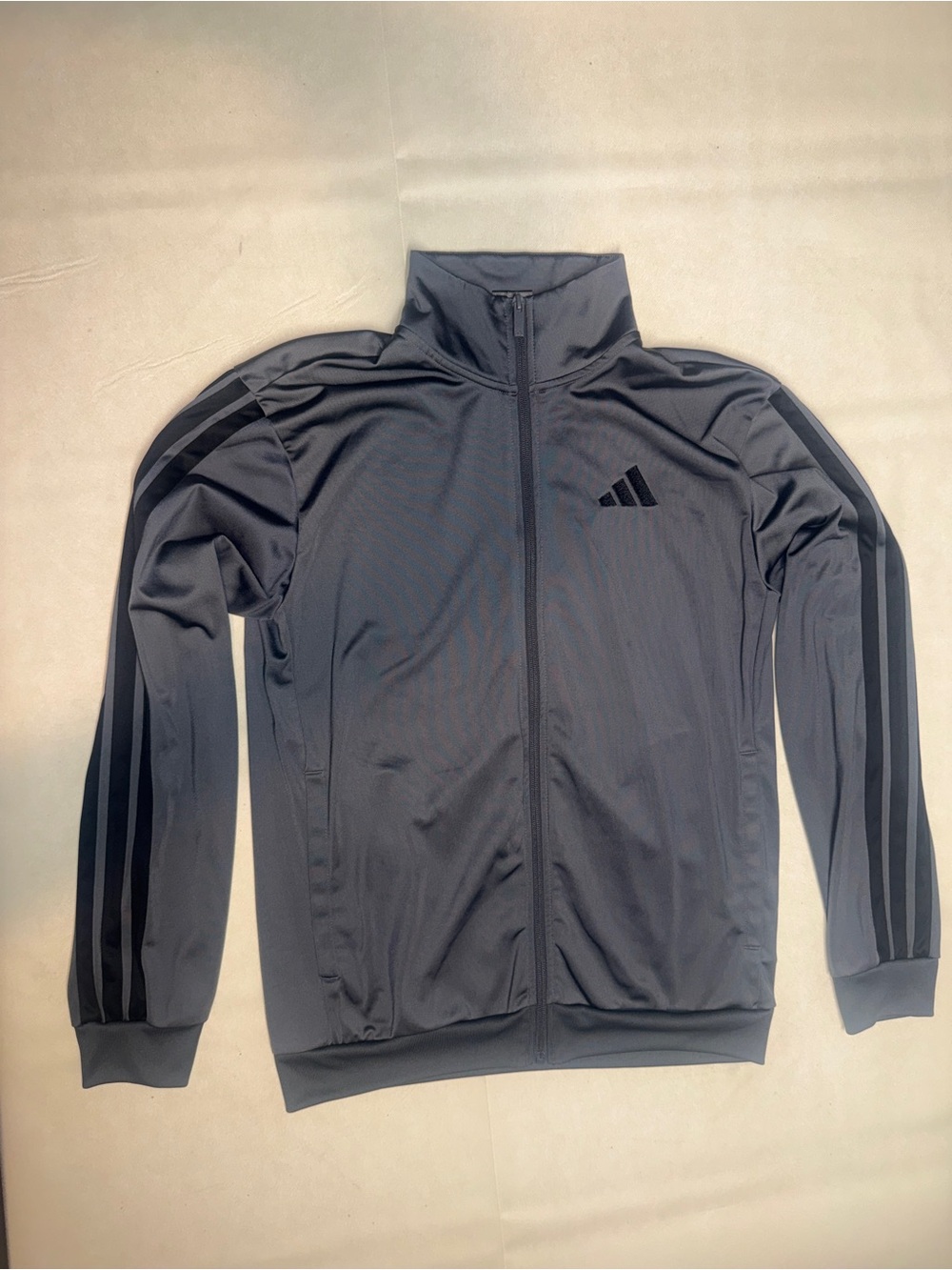adidas Gray Full-Zip Lightweight Track Jacket